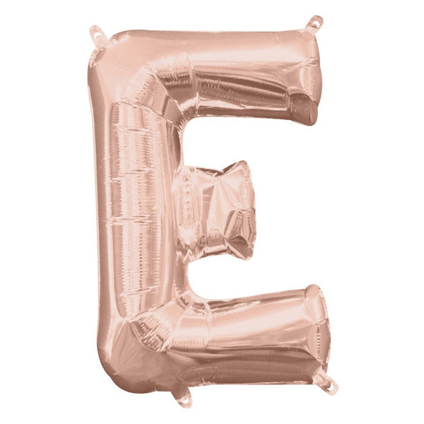 Foil Balloon - Mini Letter Rose Gold E 16 Inch Air-Filled Only