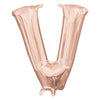 Foil Balloon - Mini Letter Rose Gold V 16 Inch Air-Filled Only