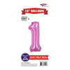Foil Balloon - Mini Number Light Pink 1