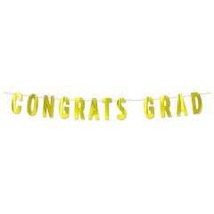 Foil Congrats Grad Streamer Gold