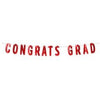 Foil Congrats Grad Streamer Red