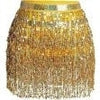 Fringe Skirt Metallic Gold - Large/XL