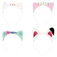 Gabby's Dollhouse Glitter Paper Headbands, 4 Count