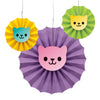 Gabby's Dollhouse Paper Fan 3-Piece Decoration Kit