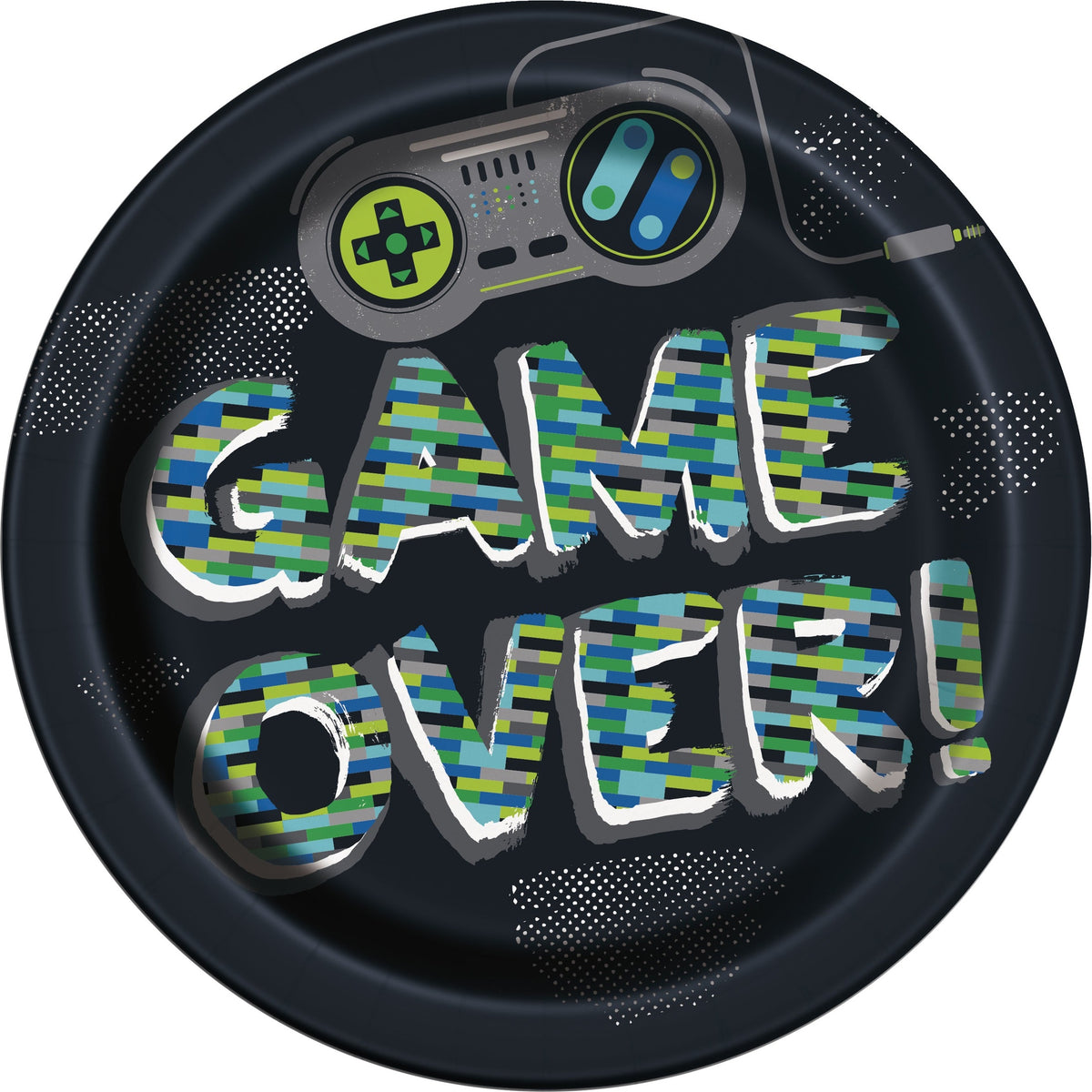 Gamer Birthday 9" Plates, 8 Count