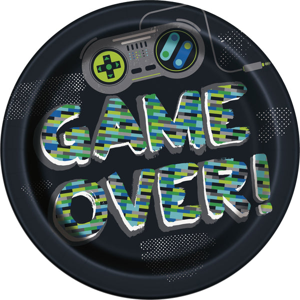 Gamer Birthday 9" Plates, 8 Count
