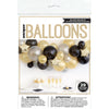 Garland - Balloons, Black Silver Gold, 29 Piece