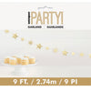 Garland - Gold Foil Star and Starburst, 9'