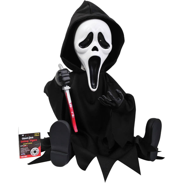 Ghost Face Motion Animated Figure, 11", Black