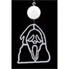 Ghost Face Window Lights Hanging Decoration, 13.5" Tall, White
