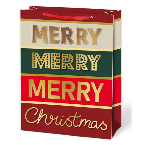 Gift Bag Merry Christmas Large Matte