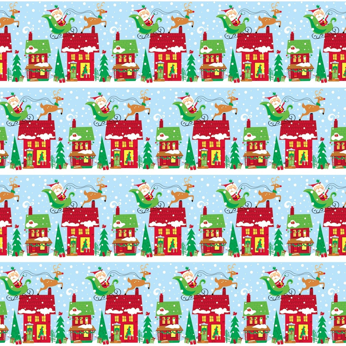 Gift Wrap - Colorful Santa