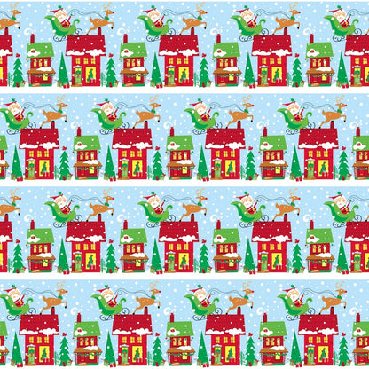 Gift Wrap - Colorful Santa