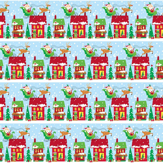 Gift Wrap - Colorful Santa