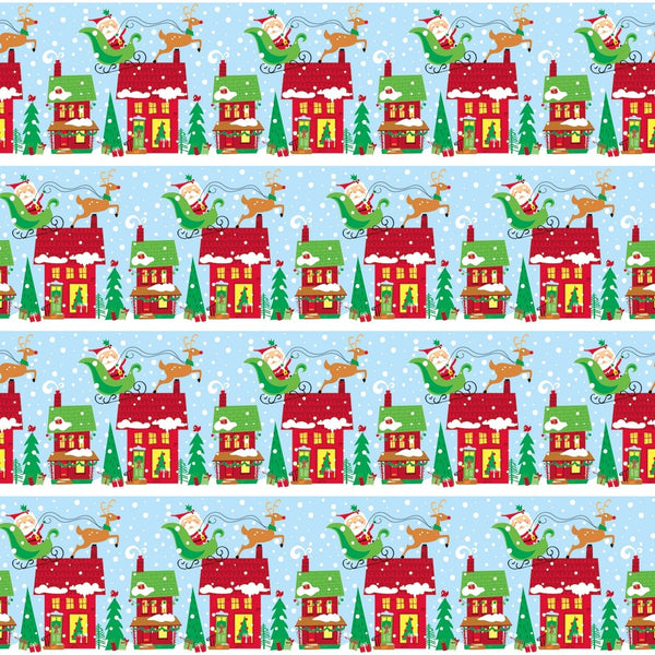 Gift Wrap - Colorful Santa