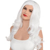 Glam, White, Wig, Halloween, Accessories