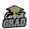 Glitter Graduation Hanging Plaque with Tassel and Ribbon Hanger.