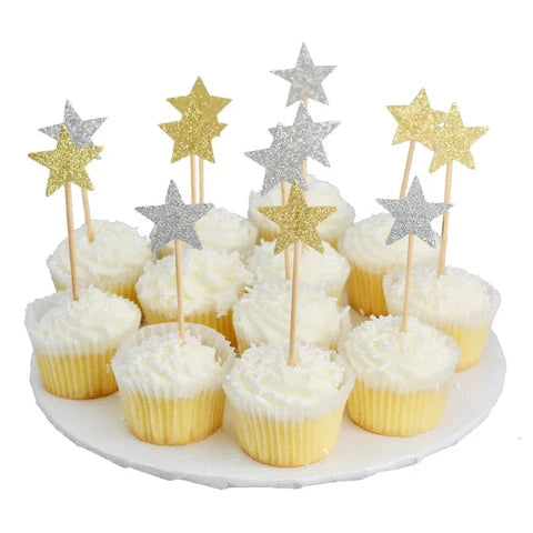 Glitter Stars Party Picks, Set of 12