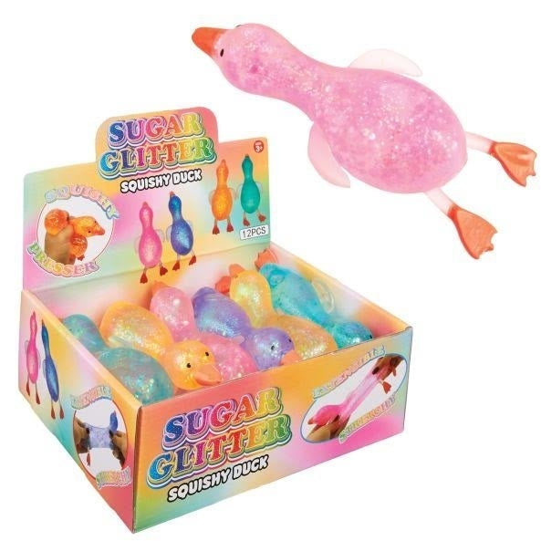 Glittery Gummy Squeeze Duck