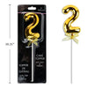 Gold Cake Topper with stem & ribbon #2