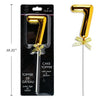 Gold Cake Topper with stem & ribbon #7