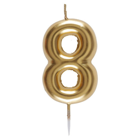 Gold Candle Number 8