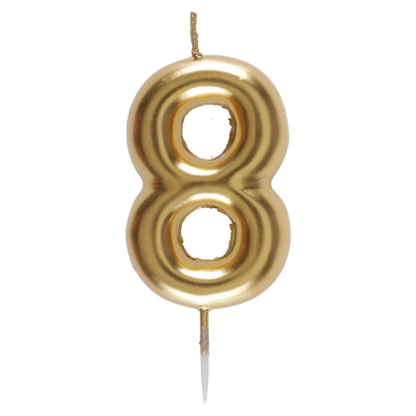 Gold Candle Number 8