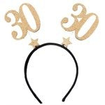 Gold Glitter Age Headband 30 Years