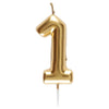Gold Number 1 Candle