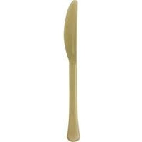 Gold Solid Premium Plastic Knives, 20 Count
