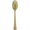 Gold Solid Premium Plastic Spoons, 20 Count
