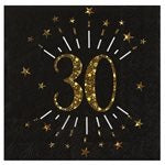 Gold Sparkling Age Napkin 30 Years