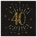 Gold Sparkling Age Napkin 40 Years