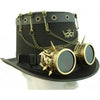 Gold Steampunk Top Hat with Goggles & Accessories
