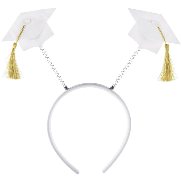 Grad Cap Headbopper - White
