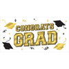 Grad Large Horizontal Banner, Black Silver Gold