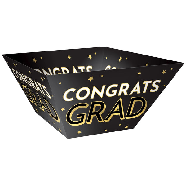 Grad Large Square Paper Bowls - Black, Silver, Gold