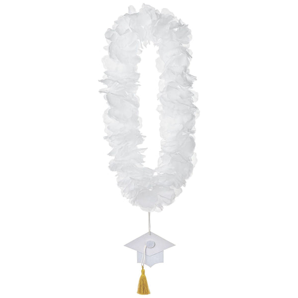Grad School Spirit Lei - White