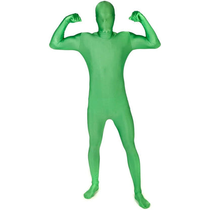 Green Bodysuit Comfortable Stretch Fit One-Piece for Halloween and Cosplay