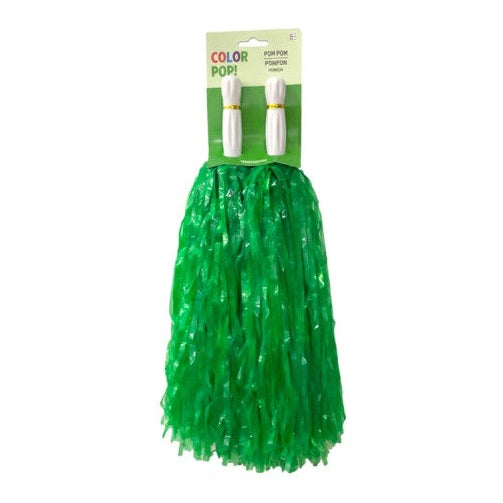 Green Cheer Pom Poms, 2 Count