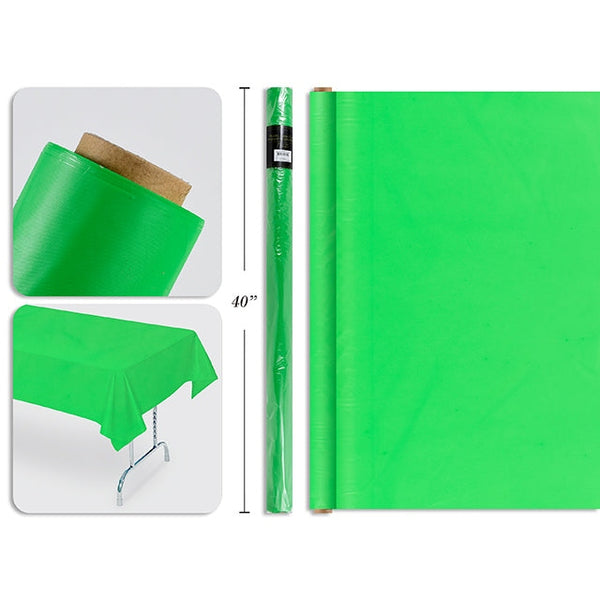 Green Plastic Table Roll 40x100ft