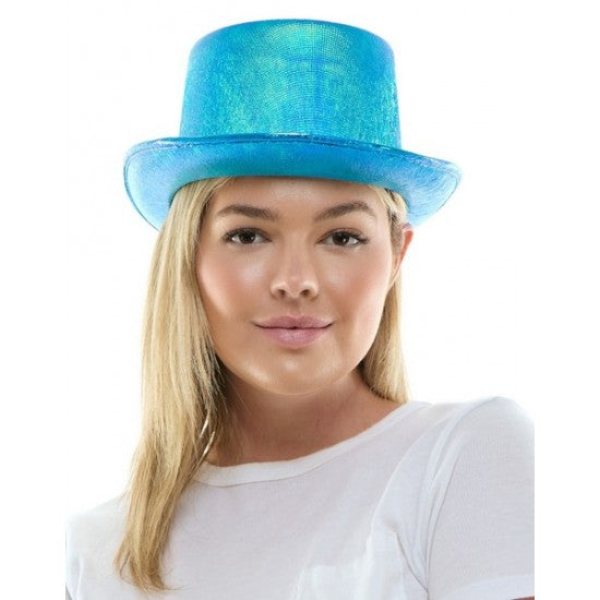Iridescent Turquoise Top Hat