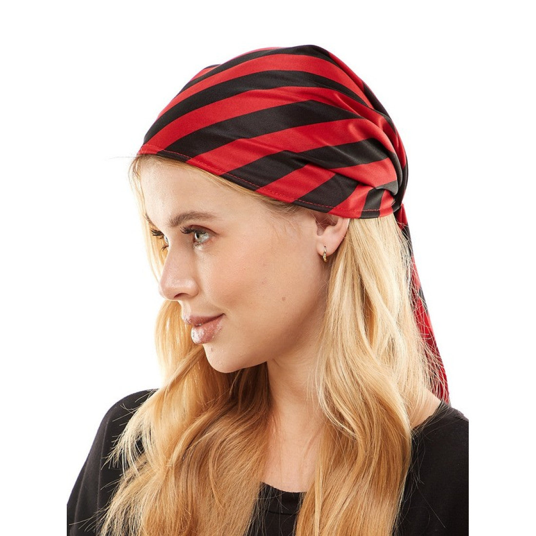 Red and Black Pirate Headscarf