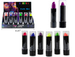 UV Fluorescent Lipstick, 6 Assorted Colours, 1 Each