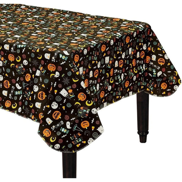 Hallo-Ween Friends Flannel Backed Table Cover