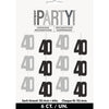 Hanging Decorations - Black & Silver Glitz 40th Birthday