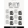 Hanging Decorations - Black & Silver Glitz 65th Birthday