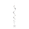 Hanging Swirl Decorations with Silver Stars – 26" 3-Pack