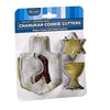 Chanukah Cookie Cutters, Stainless, 4 Shapes, 6" X 5",