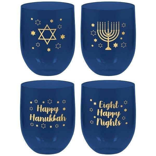 Hanukkah Stemless Drinking Glasses